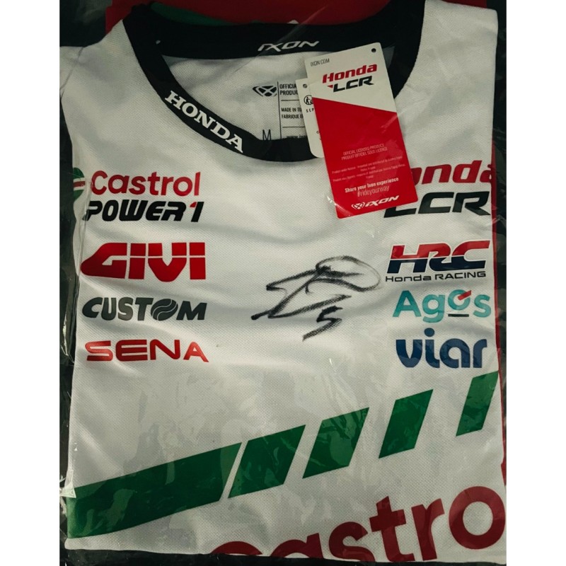 Maglietta ufficiale LCR Honda Castrol Power 1 firmata da Johann Zarco