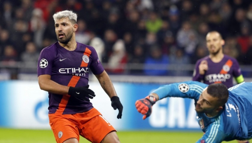 Aguero's Manchester City Match Shorts, Champions League 2018/19