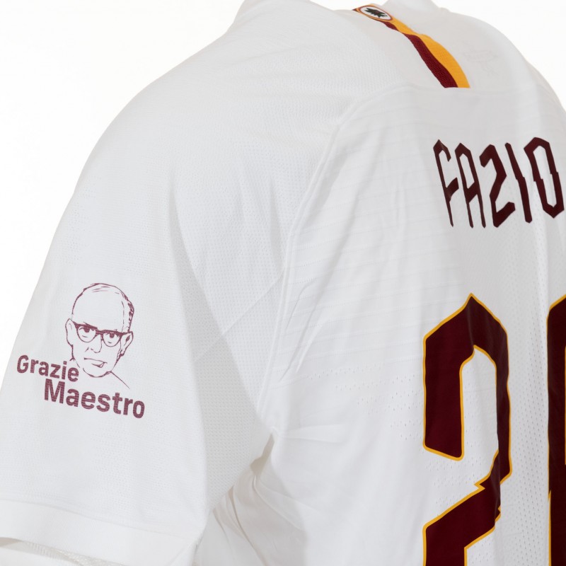Fazio's Match-Issued Shirt, Roma-Parma 19/20, "Grazie Maestro"