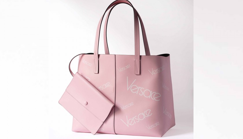 Versace Vintage Pink Leather Bag