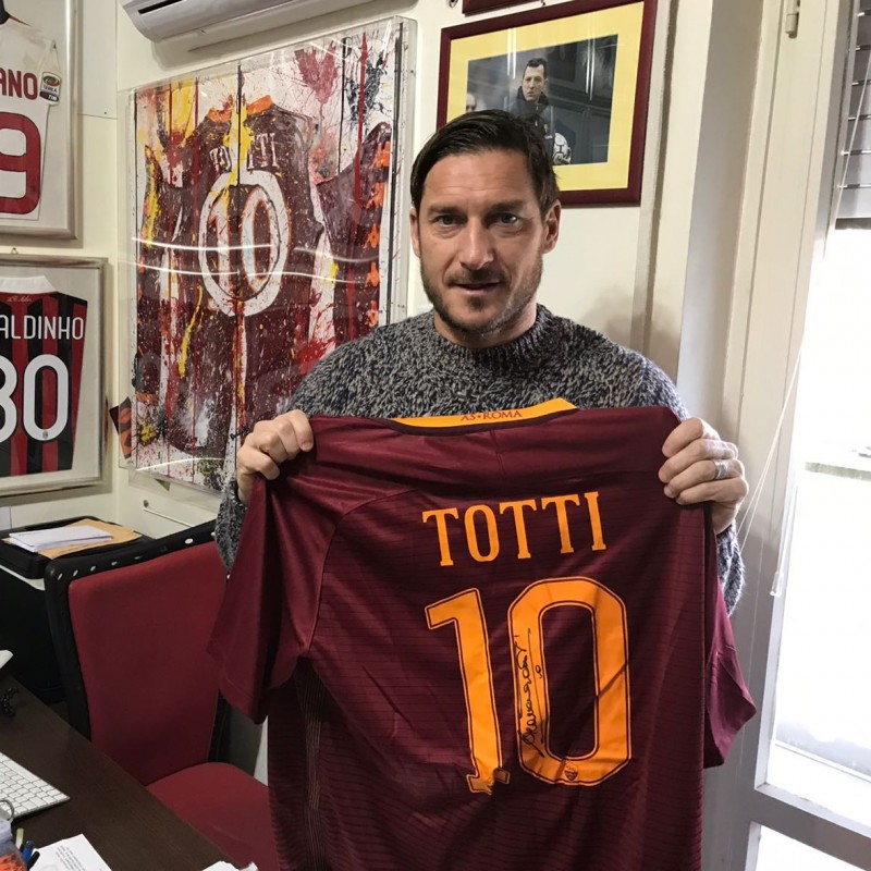 Maglia ufficiale Totti Roma, stagione 2016/2017 autografata