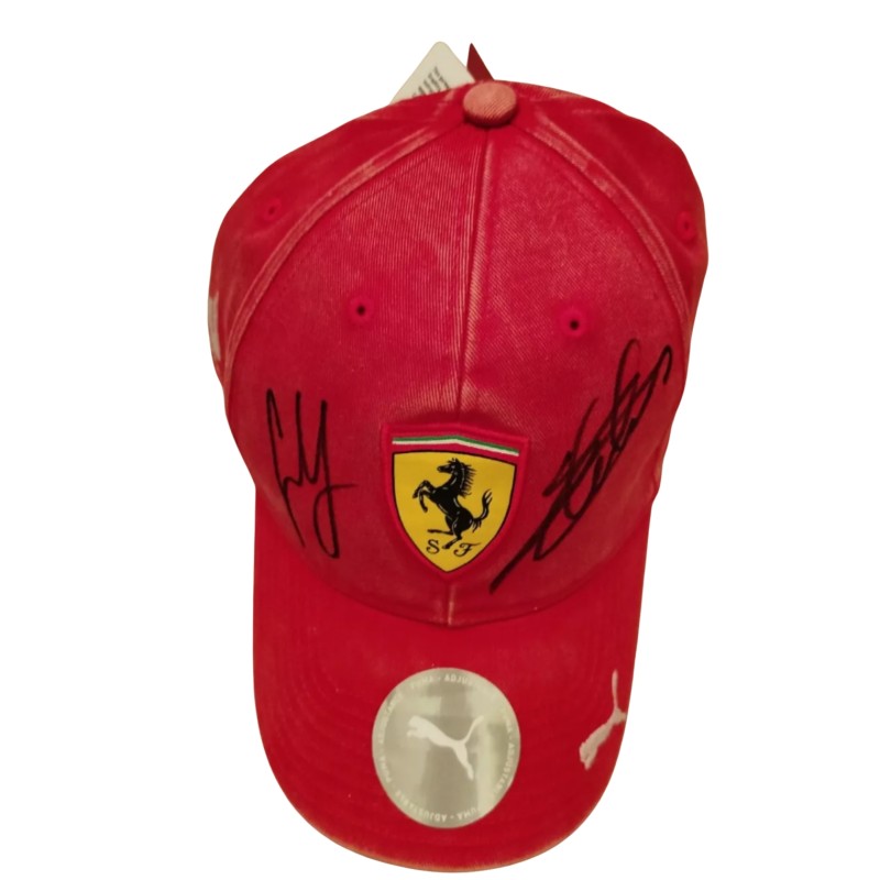 Scuderia Ferrari Official Cap, Las Vegas GP 2024 - Signed by Leclerc and Sainz