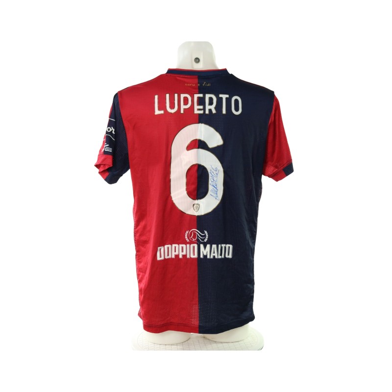 Luperto's Signed Unwashed Shirt, Cagliari vs Milan 2024