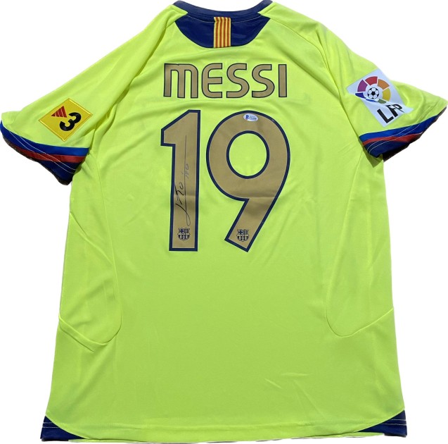 Terza maglia replica firmata di Lionel Messi per il Barcellona 2006/07