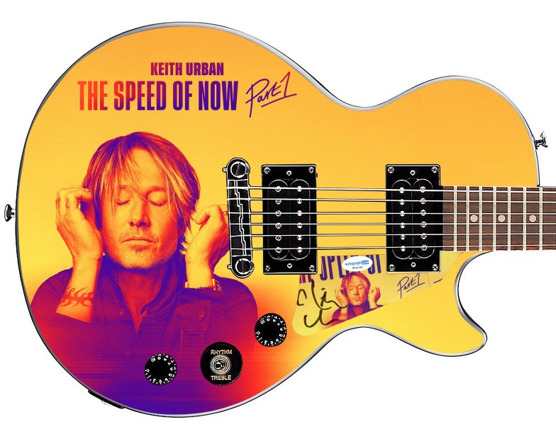 Keith Urban Signed Custom 'Speed Of Now' Graphics Guitar