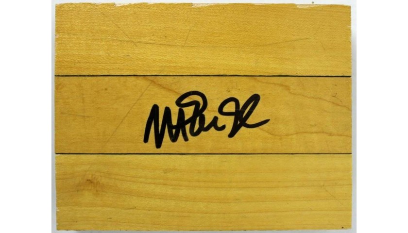 Magic Johnson Signed Game Used LA Forum Basketball Court