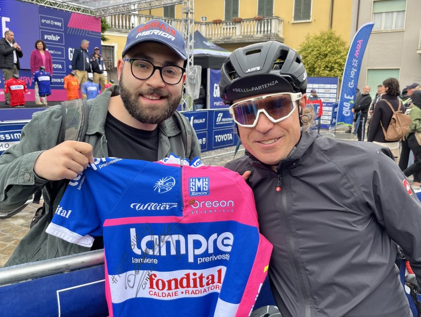 Maglia ufficiale Team Lampre autografata da Damiano Cunego - CharityStars