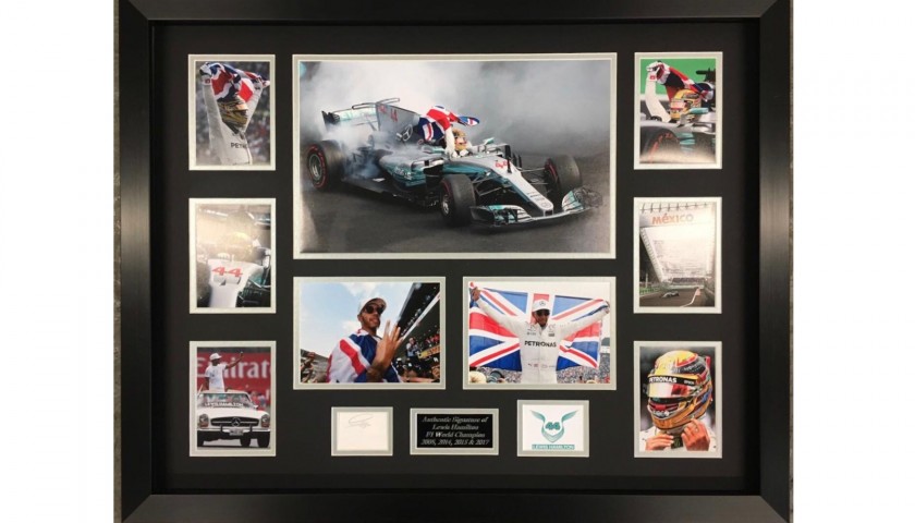 Lewis Hamilton Framed and Hand-Signed Photo