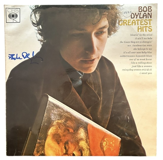 Bob Dylan firmato Greatest Hits Vinyl LP