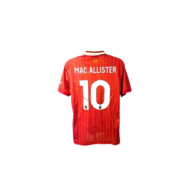 Replica della maglia del Liverpool 2024/25 firmata da Alexis Mac Allister