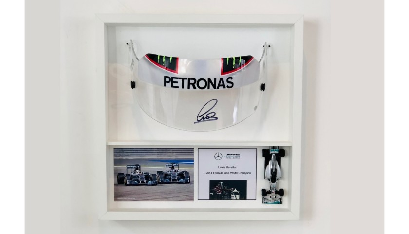 Lewis Hamilton Signed Visor Display