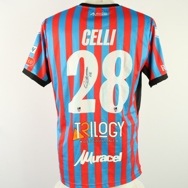 Celli's unwashed Signed Shirt, Virtus Francavilla vs Catania 2024 