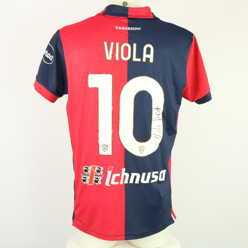 Viola's Unwashed Signed Shirt, Cagliari vs Juventus 2024
