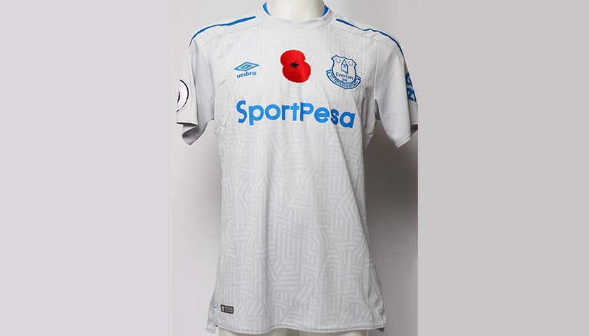 Issued Poppy Away Game Shirt Signed by Everton FC's Nikola Vlašić