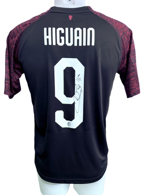 Higuain's Milan Signed Official Shirt, 2018/19