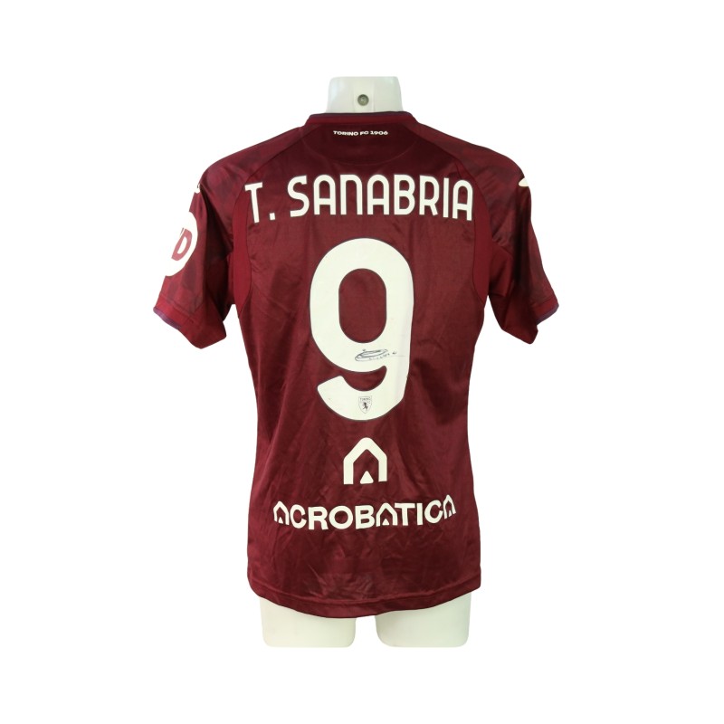 Sanabria's Signed Unwashed Shirt, Torino vs Como 2024