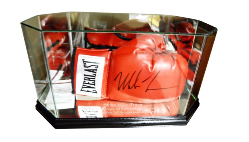 Mike Tyson Autographed Glove Display 