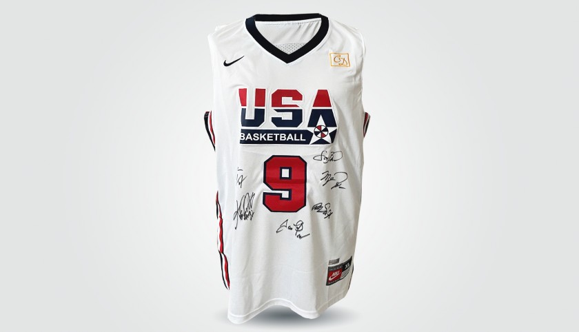 Official USA Jersey, Dream Team 1992 - Signed by the Legends - CharityStars