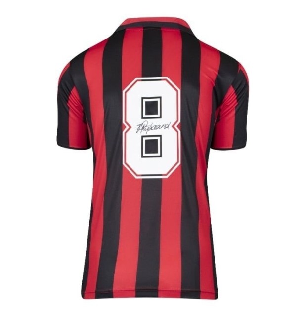 Frank Rijkaard's AC Milan Signed Retro Home Shirt