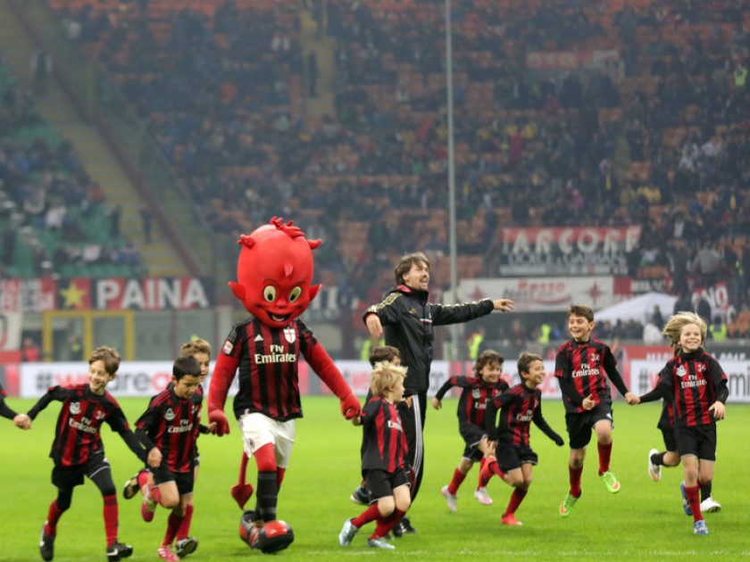 Take to the pitch as the AC Milan mascot