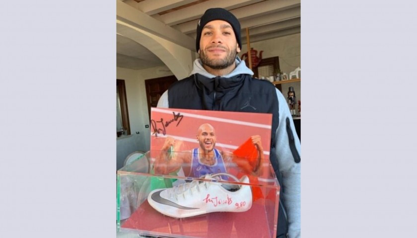 Nike Shoe Worn and Signed by Marcell Jacobs