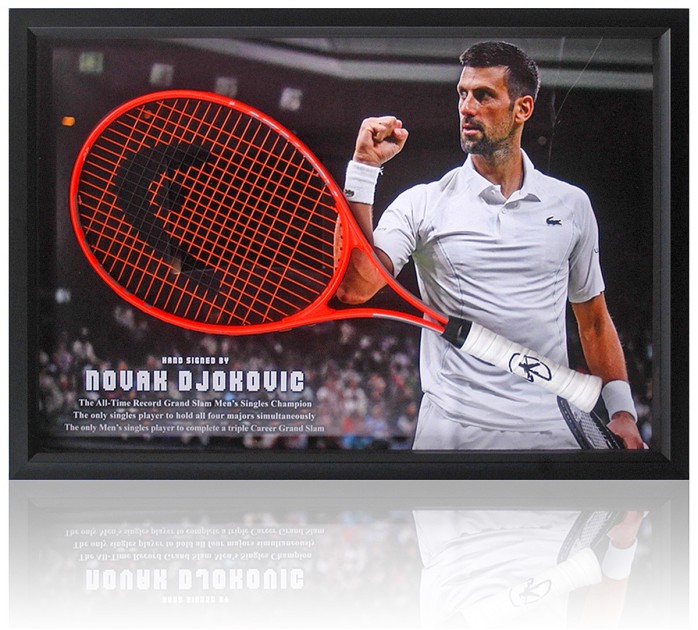 Novak Djokovic Signed Tennis Racket Presentation