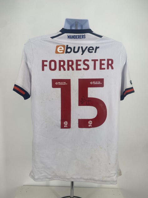 William Forrester's Bolton Wanderers Signed Match Worn Shirt, vs Fleetwood 