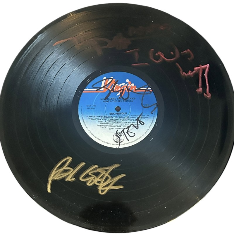 Sex Pistols Signed 'Never Mind The Bollocks' Vinyl Record