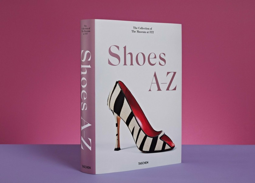 Taschen "Shoes A-Z" book and bookstand