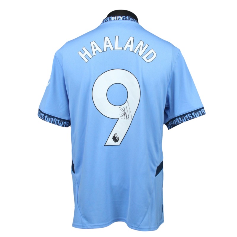 Haaland's Manchester City Signed Official Home Shirt, 2024/25