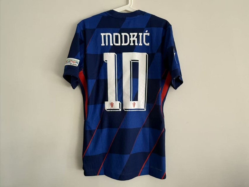 Luka Modric's Croatia 2024 Nations League Match-Issued Away Shirt