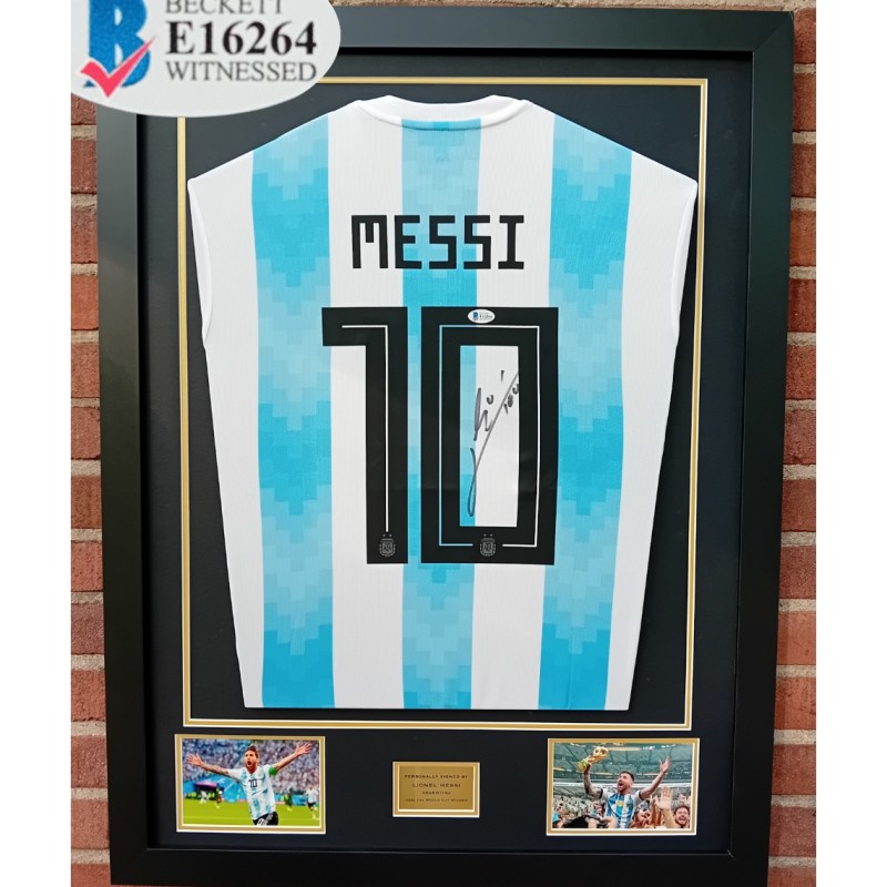 Messi's Argentina 2018 Signed and Framed Shirt