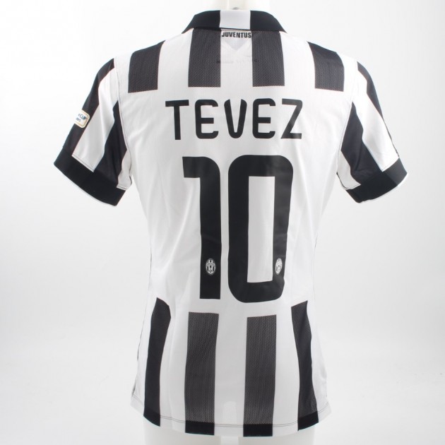 Tevez shirt, issued/worn Juventus-Lazio Tim Cup 2015 Final