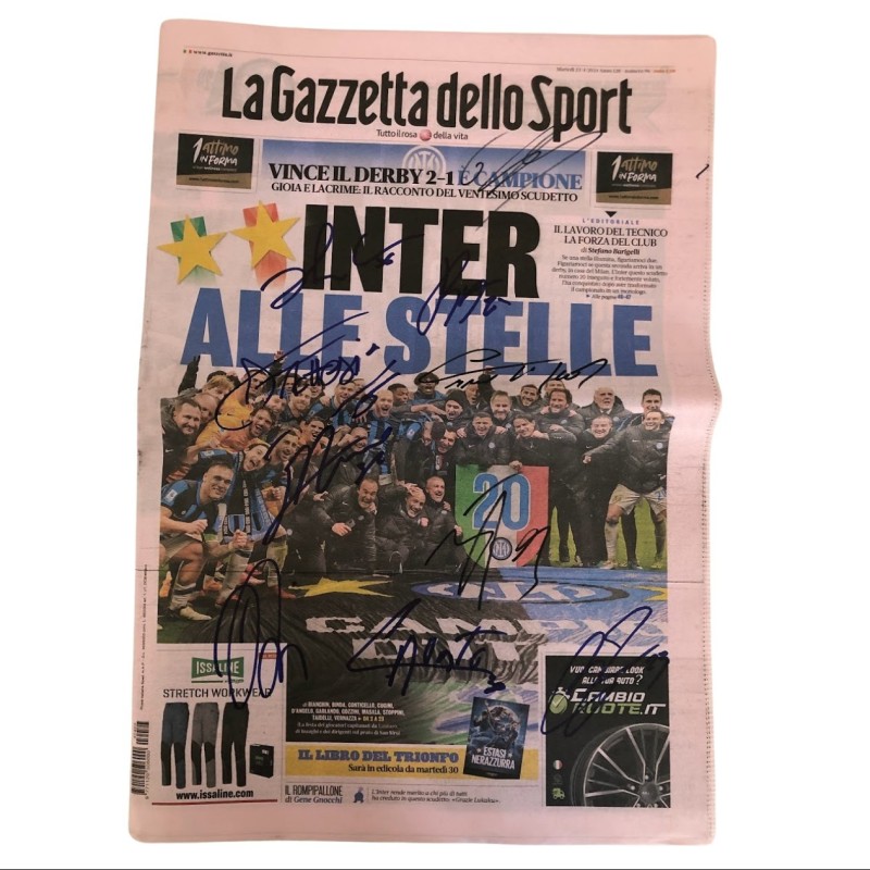 Gazzetta dello Sport 20° Scudetto Inter - Autografata dalla rosa