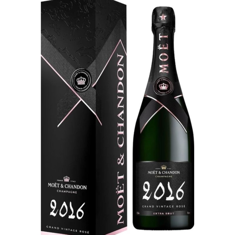 Bottiglia Moët & Chandon Grand Vintage Rosé 2016 Coffret