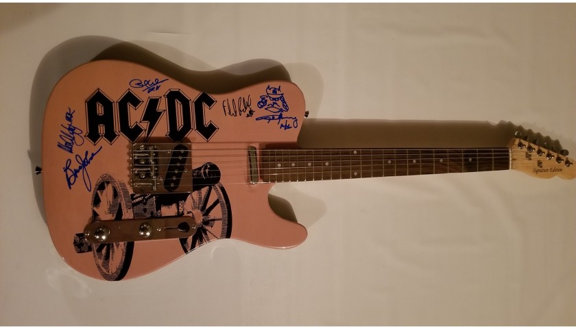 AC/DC Custom Graphics Guitar with Printed Signatures