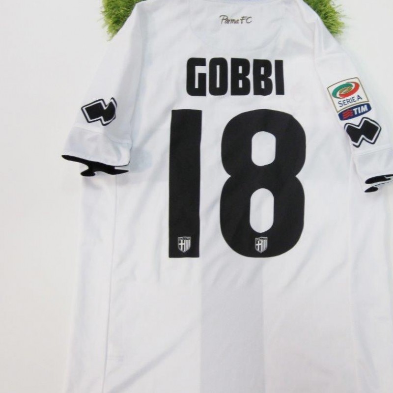 Gobbi Parma match issued/worn shirt, Serie A 2014/2015
