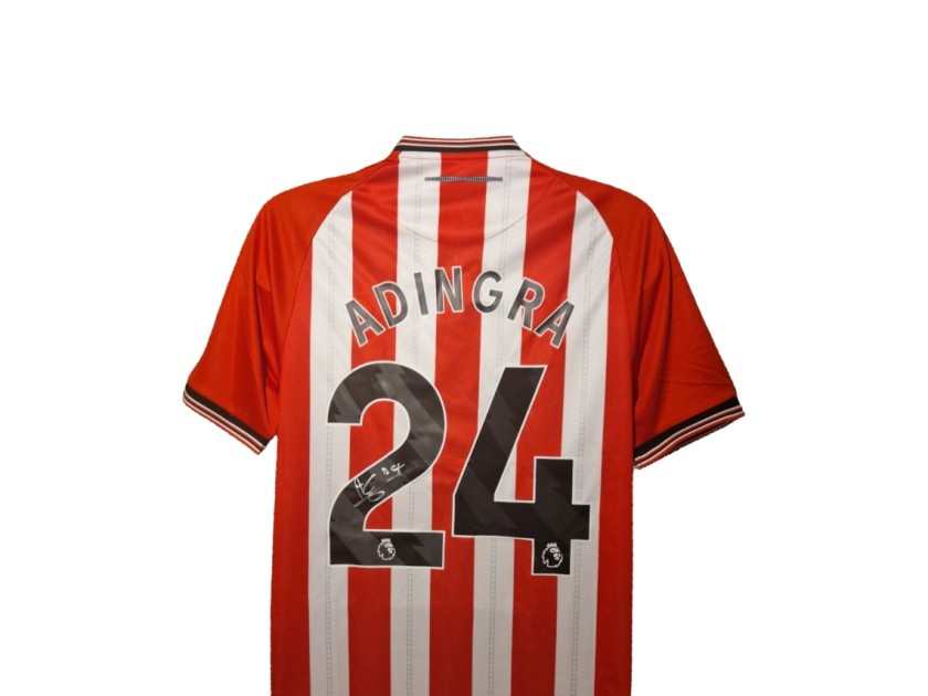 Simon Adingra Signed Sunderland 2025-26 Home Football Shirt 