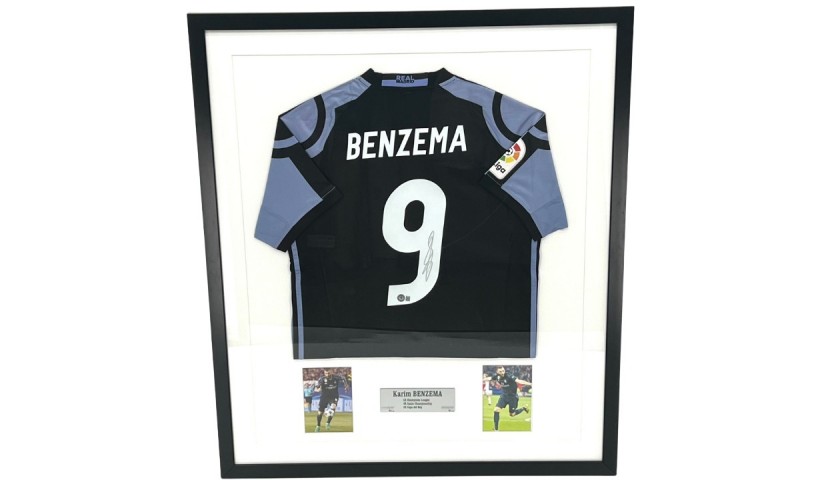 Karim Benzema's Real Madrid Signed and Framed Shirt