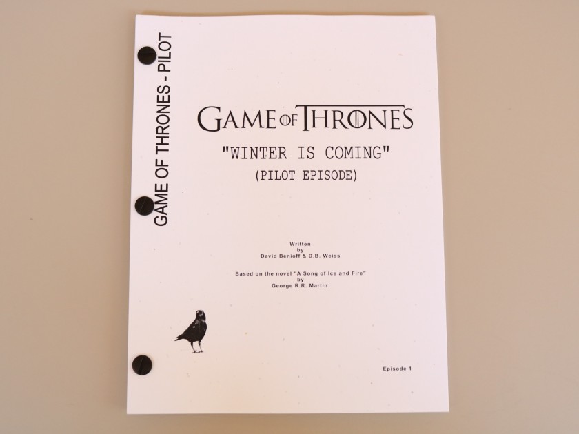 Copione Originale - Game of Thrones "Winter is Coming"