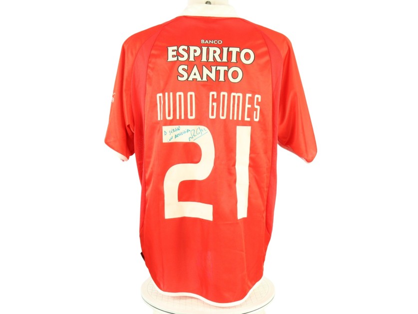 Nuno Gomes's Benfica Signed Match Shirt, 2003/04