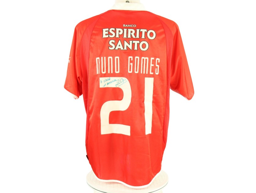 Maglia gara Nuno Gomes Benfica, 2003/04 - Autografata