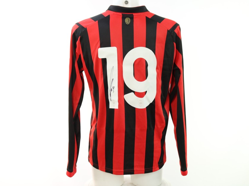 Theo Hernandez's Milan Signed Official Shirt, 125 Anniversary