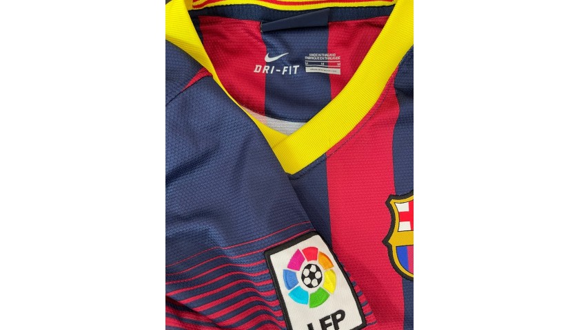 Messi's Official Barcelona Signed Shirt, 2013/14 - CharityStars