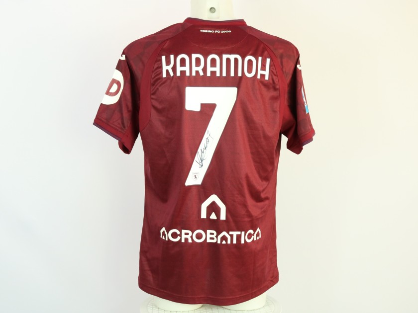 Karamoh's Signed Unwashed Shirt, Torino vs Atalanta 2024