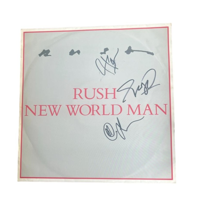 Rush Signed 'New World Man' Vinyl LP