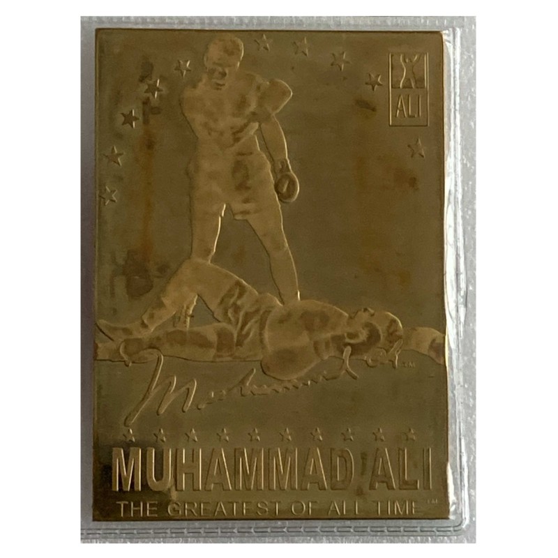 Muhammad Ali Edizione Limitata Linea Laser Carta Oro Gemma Zecca 10