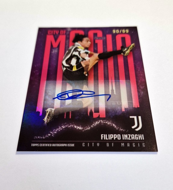 Filippo Inzaghi - Rare Topps signed Card Numbered Edition 90/99