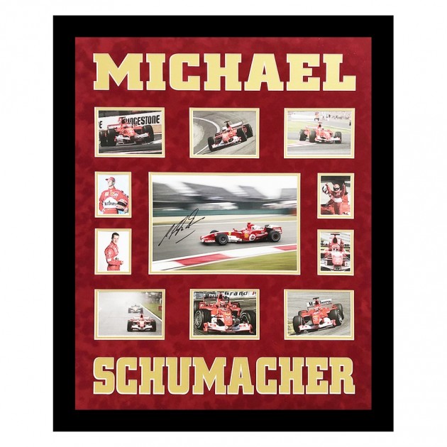 Michael Schumacher Signed Photo Display