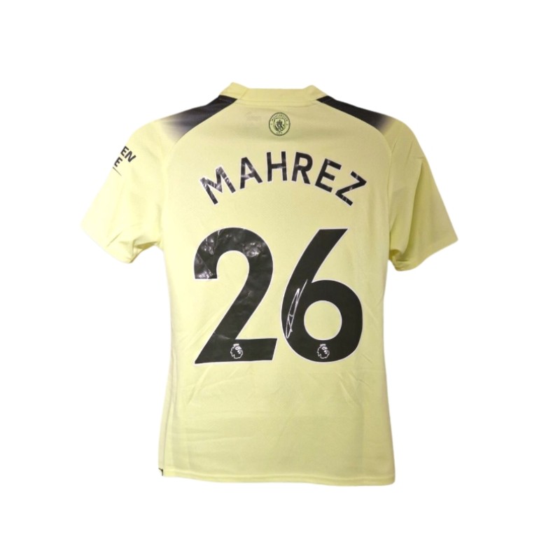 Maglia third ufficiale firmata da Riyad Mahrez Manchester City 2022/23